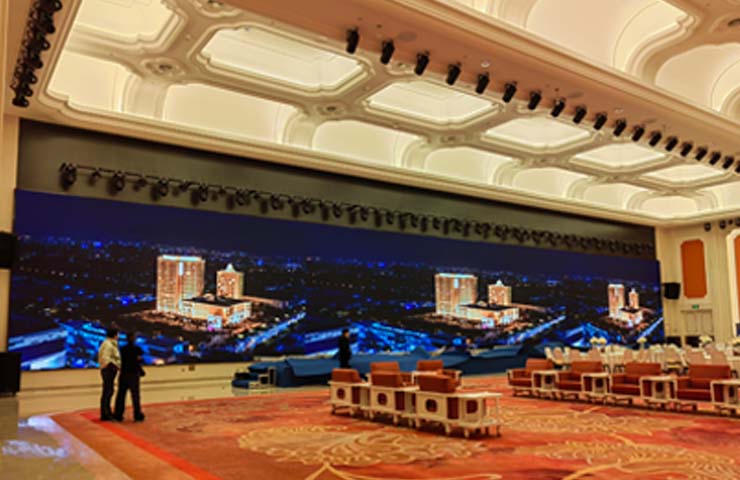 1250㎡ P1.8/3/4 indoor led screen in Shanghai Platinum Hanjue Hotel