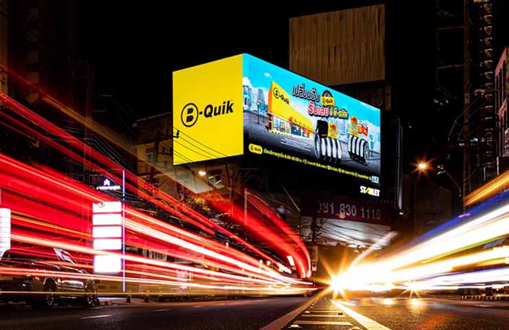 282㎡ outdoor P8 right-angled led screen in Bangkok,Thailand
